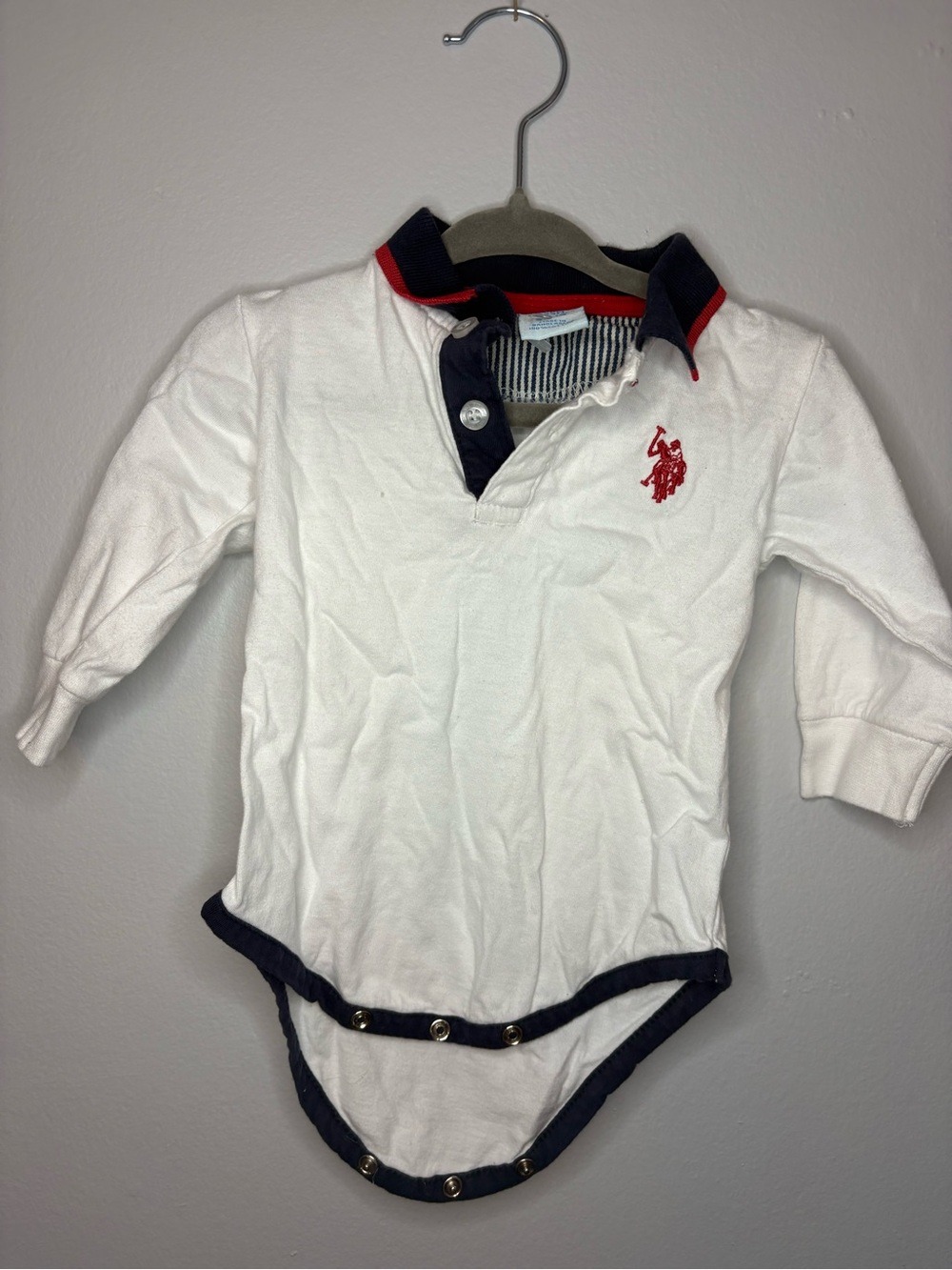 Ralph Lauren White & Navy Polo One-Piece for Kids